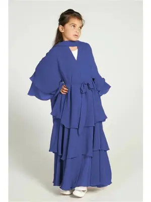 Image de Abaya Enfant en Mousseline de Soie - Robe Musulmane Élégante