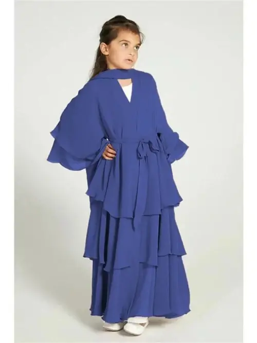 Image de Abaya Enfant en Mousseline de Soie - Robe Musulmane Élégante