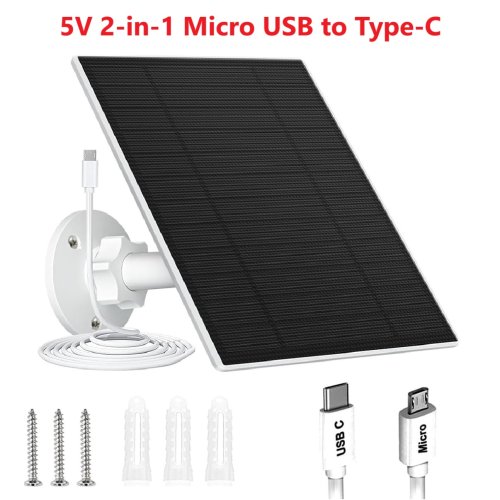 Image de Panneau Solaire 10W 5V pour Caméra de Sécurité
