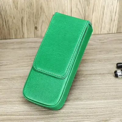 Image de Étui à Stylos en Cuir Véritable - Trousse Élégante & Pratique