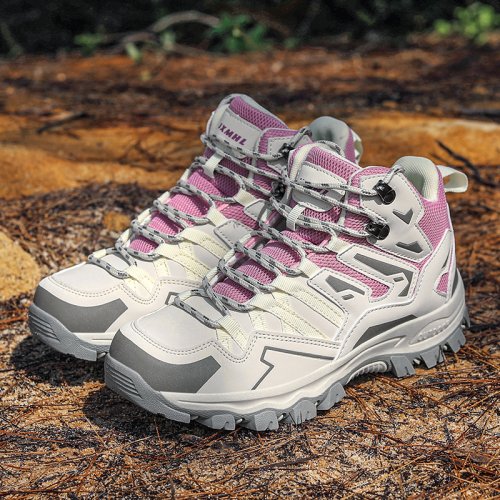 Imagen de Zapatos de Escalada Transpirables para Mujer y Hombre, Botas Altas Unisex Impermeables para Senderismo y Montaña, Calzado Deportivo Exterior Resistente
