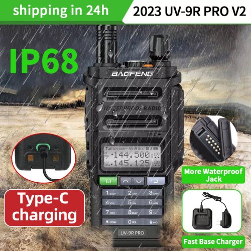 Zdjęcie Baofeng UV-9R Pro – Wodoodporna Radiostacja UHF/VHF z Ładowaniem USB-C