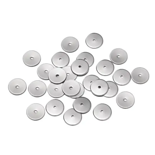 Image de Perles d'espacement en Acier Inoxydable - 50 pcs