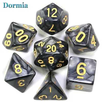 Dés de jeu marbre colorés - Style élégant pour D&D et jeux de rôle