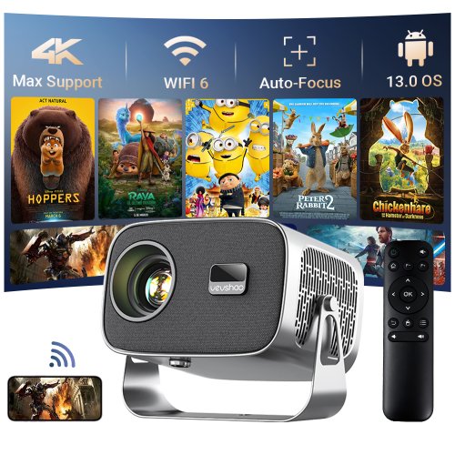 Image de Projecteur Mini Portable 4K Android 13.0 - Cinéma à Domicile