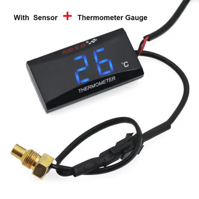 Image de Thermomètre Moto LCD - Jauge Température Eau Mini Compteur