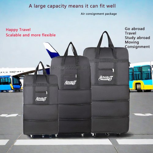 Image de Sac à roulettes extensible - Valise pliante Oxford