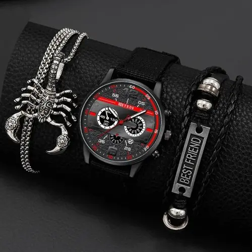 Image de Set de 3 Montres Homme - Style Décontracté & Business