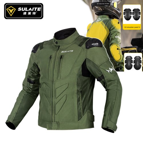 Imagen de SULAITE-Chaqueta de motocicleta deportiva Dual para hombre, chaqueta de motocicleta con armadura, chaquetas de montar en bicicleta de tierra