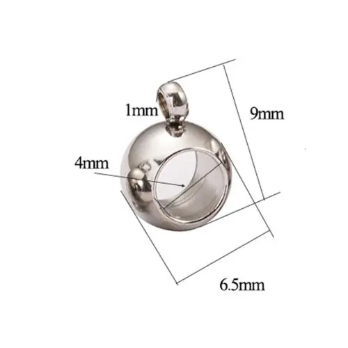 Image de Perles d'Espacement en Acier Inoxydable - Bijoux DIY