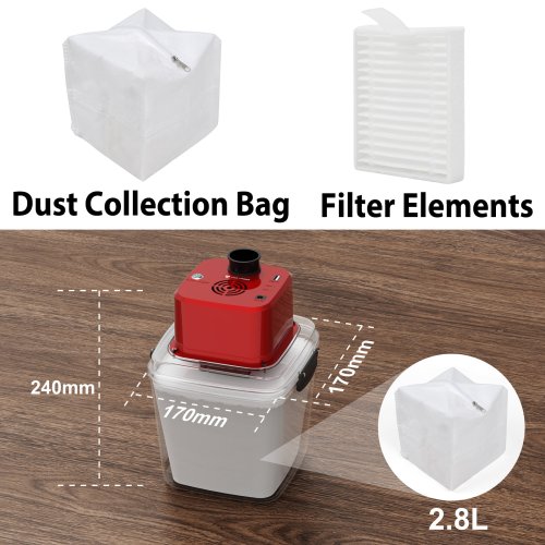 Image of Premium 2-Pack Dust Collection Filter Bags Compatible with TwoTrees TTC450 CNC Milling Machine M1 Vacuum Cleaner Spindle