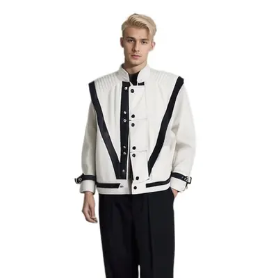 Image de Veste Michael Jackson Thriller - Costume Blanc en Cuir