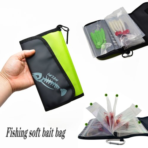 Imagen de Bolsa de Almacenamiento para Pesca con División Interna en PVC Impermeable, Ideal para Cebo Falso y Accesorios de Pesca Organizados