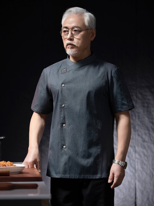 Afbeelding van Unisex Keukenuniform met Korte Mouwen – Ademend Mesh Restaurant- en Bakkersshirt voor Hotels, Kantines en Professionele Keukens