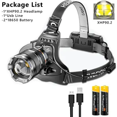 Image de Lampe Frontale Puissante 1000m - Idéale pour Sauna, Pêche et Aventure