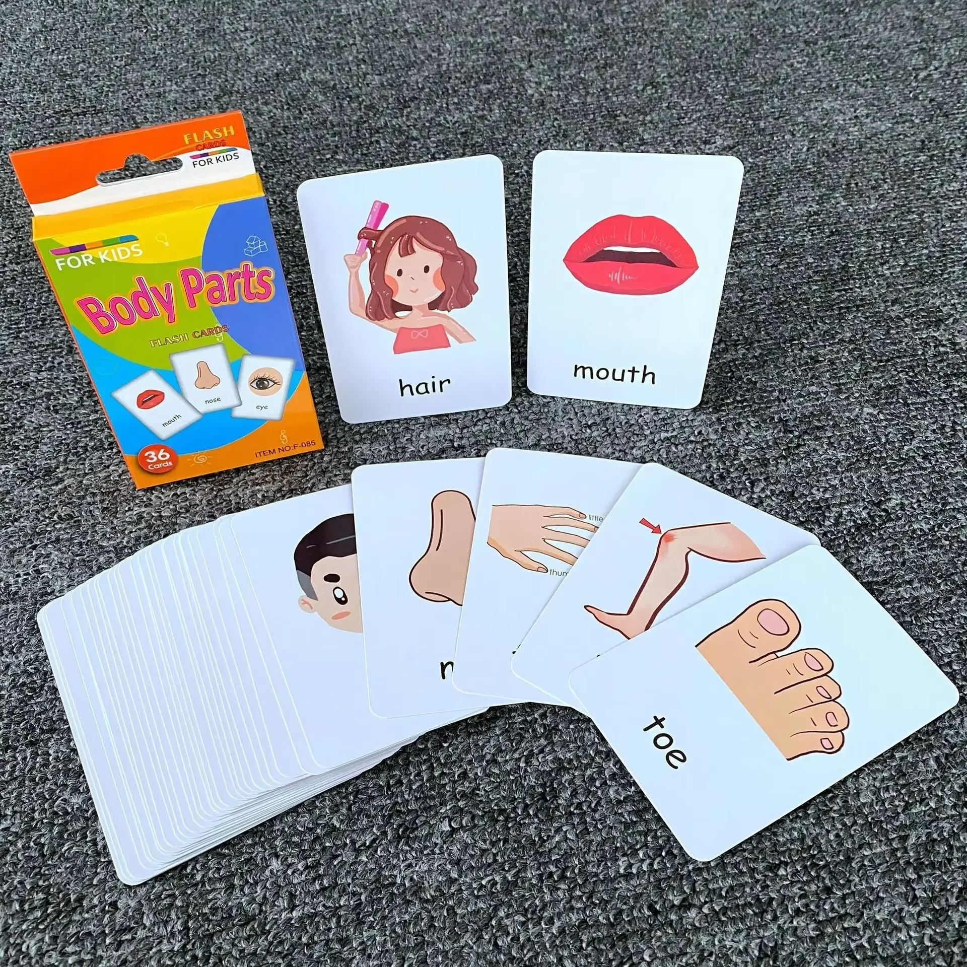 Immagine di Carte Cognitive Montessori per Bambini - 36 Pezzi Educativi