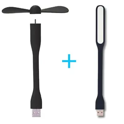 Image de Ventilateur USB Portable avec LED - Refroidissement Flexible & Pliable