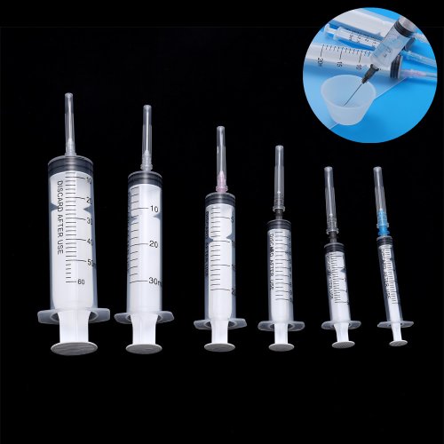 Image of Eco-Friendly Reusable Plastic Syringe with Precision Dispense Needle – Ideal for DIY Epoxy Resin Jewelry Crafting