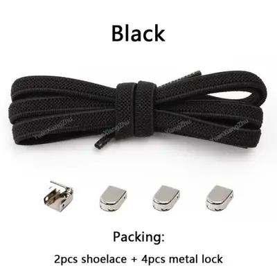 Image de Lacets Élastiques Rapides pour Chaussures - Sans Nœud, Faciles à Utiliser