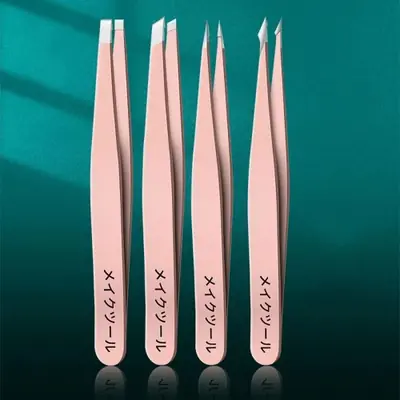 Pinces à sourcils roses - Ensemble complet pour un entretien parfait