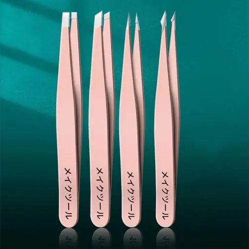 Image de Pinces à sourcils roses - Ensemble complet pour un entretien parfait