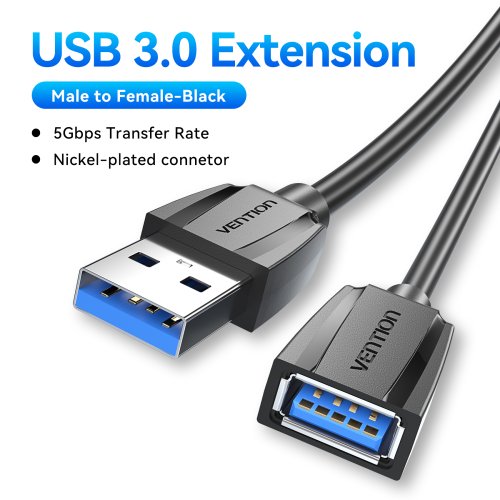 Zdjęcie Przedłużacz USB 3.0 – Szybkie Połączenie dla Twoich Urządzeń