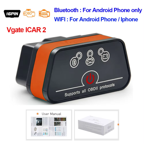 Imagen de Escáner OBD2 Vgate iCar2 2025 con Bluetooth y WiFi para Coches y Motos, Compatible con TuneECU y Motocicletas Triumph