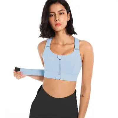 Image de Brassière de Sport Yoga avec Fermeture Éclair - Grande Taille