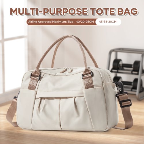 Zdjęcie Lekka damska torba podróżna o dużej pojemności – idealna na siłownię, podróże służbowe i wycieczki na świeżym powietrzu, kompatybilna z bagażem Ryanair cabin 40x20x25 cm