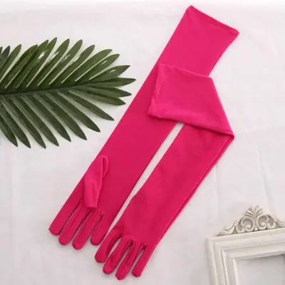 Image de Gants Longs Soie de Lait - Style Rétro Élégant