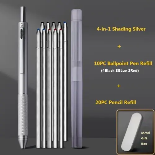 Coffret cadeau ensemble de stylos argent