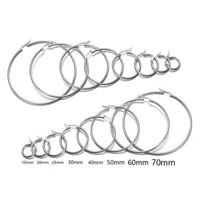 Image de Boucles d'oreilles Ouvertes en Acier Inoxydable 316L - 10 Pièces
