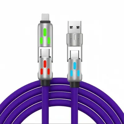 Image de Câble USB 4-en-1 Charge Rapide 240W pour iPhone & Samsung