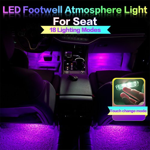 Afbeelding van 2x LED Voetenruimteverlichting Sfeerlamp voor Seat Ateca, Leon 5F MK3, Alhambra 7N, Ibiza ST, Toledo KG MK4 - Auto Accessoires