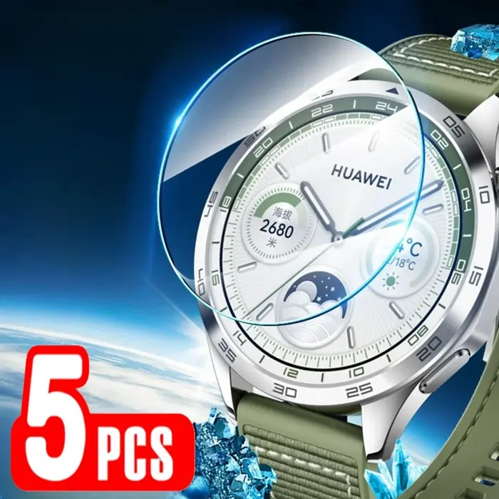 Image de Protection Écran Verre Trempé pour Huawei Watch GT 4 - 5 Pièces