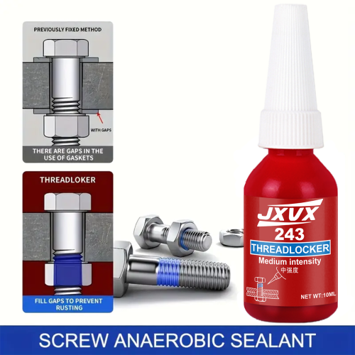 Immagine di Adesivo Anaerobico per Filettature 15ml - Bloccante Rapido, Resistente a Temperature Elevate, Ideale per Auto, Macchinari e Telai in Acciaio