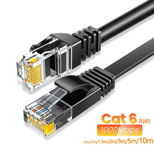 Bild von Ethernet-Kabel Cat6 Gigabit High Speed 1000 Mbit/s Internetkabel RJ45 geschirmtes Netzwerk-LAN-Kabel für Laptop Router PC PS5 4 3 Xbox
