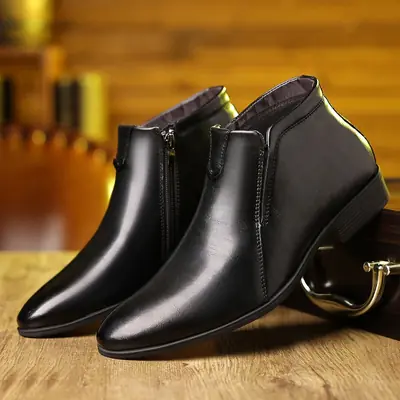 Image de Bottines Homme Cuir Rétro - Style Moto & Confort