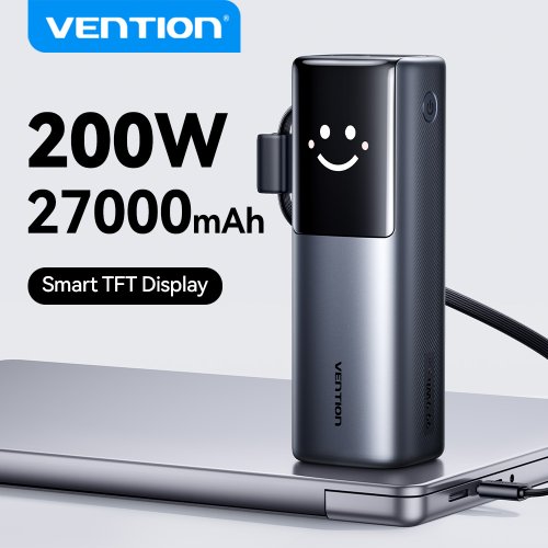 Image of 27000mAh 200W Portable Power Bank with PD3.1 Fast Charging for MacBook, iPhone, Xiaomi, Samsung and Other Devices – High-Capacity External Battery Pack