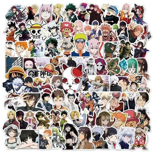Image de Stickers Anime Mix: Naruto, Jujutsu Kaisen, Attack on Titan