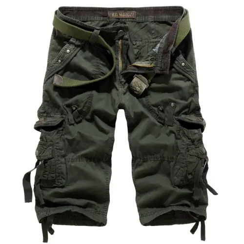 Image de Cargo Shorts Hommes Militaire Multi-Poches