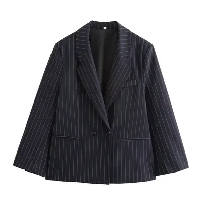 Image de Blazer Femme Chic à Rayures - Automne/Hiver