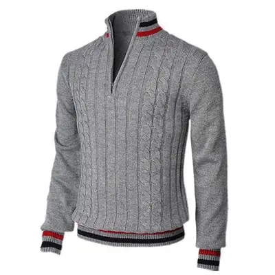 Image de Pull Homme Col Roulé Zippé - Style Urbain Automne-Hiver