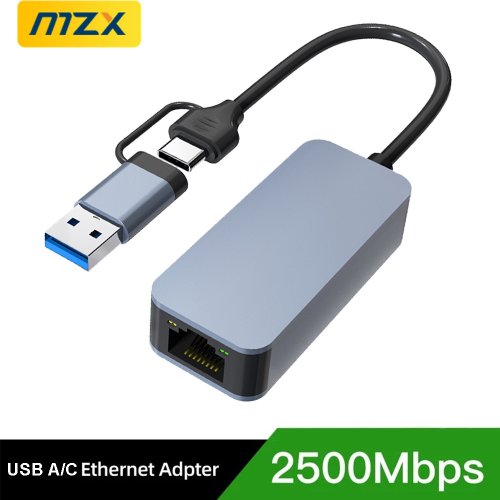 Imagen de Adaptador de Red USB-C a Ethernet RJ45 2.5Gbps con Cable - Conectividad Rápida para Portátiles Windows y MacBook