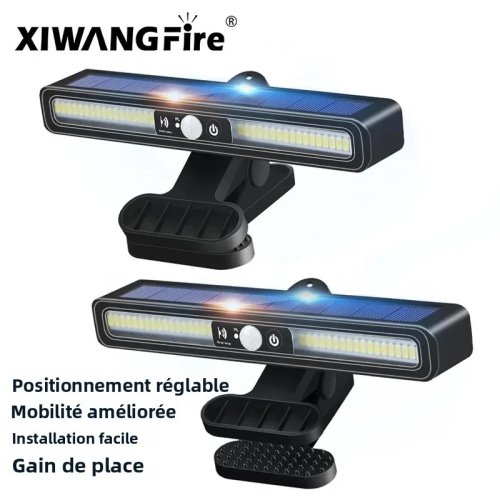 Imagen de XIWANGFIRE 36LED Clip/Soporte Luces de movimiento solares al aire libre impermeable, luces de cerca al aire libre, luz de seguridad portátil con energía solar