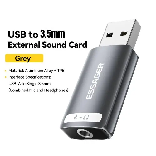 Image de Adaptateur Audio USB 3.5mm - Carte Son Externe