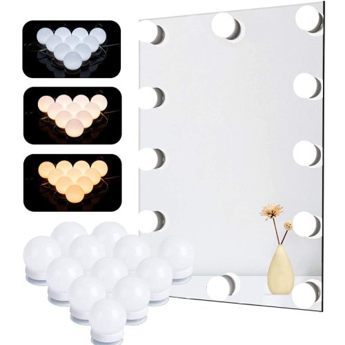 Image de Miroir de Maquillage LED avec Éclairage Dimmable