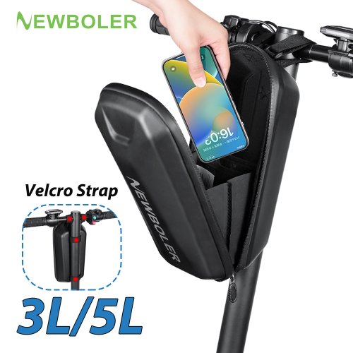 Zdjęcie Torba na hulajnogę elektryczną 3L i 5L – wodoodporna, sportowa torba z paskiem na rzep do przedniego widełka rowerowego, uniwersalne akcesoria do jazdy