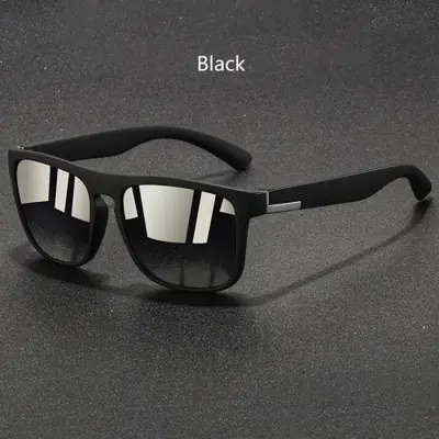 Image de Lunettes de soleil carrées vintage anti-reflets pour homme et femme