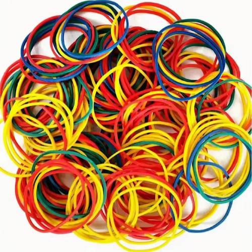 Bild von 100/200 Stück Kassetten typ mehrfarbiges Gummiband Durchmesser 38mm für Büromaterial Schule Gummibänder